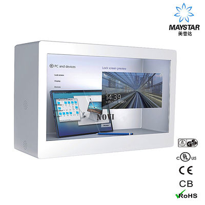 China Caja de presentación transparente de alta resolución del LCD, escaparate transparente de la exhibición proveedor