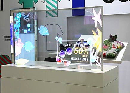 China Exhibición transparente de Maystar MS1 OLED para los centros comerciales del gran escala proveedor