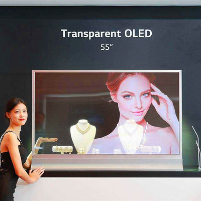 China Pantalla táctil transparente de las tiendas de belleza OLED/55&quot; exhibiciones de la publicidad de Android proveedor