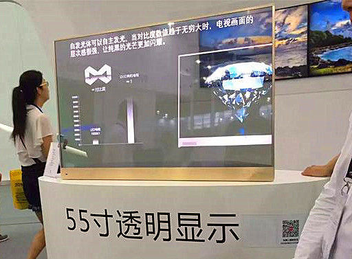 China 55 pantalla transparente de la pulgada OLED, exhibición plegable multifuncional de OLED proveedor