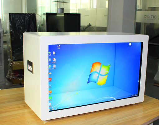 China Exhibición de cristal transparente transparente amistosa de la pantalla de vídeo/OEM de Eco proveedor