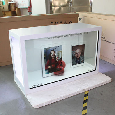 China Pantalla LCD transparente por encargo para hacer publicidad de brillo de 500 liendres proveedor